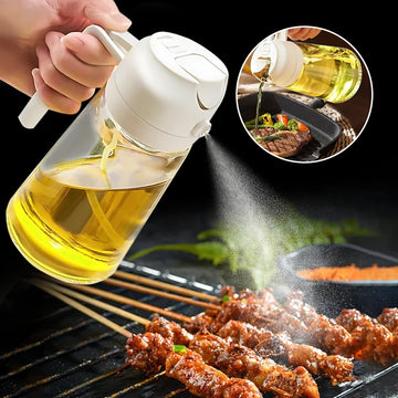 Dynamic 2-in-1 Multifunction Plastic Oil Spray Bottle – Perfect for Cooking & BBQ